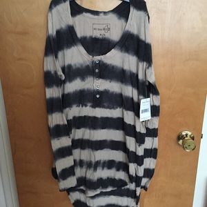Tie dyed Henley tunic by We The Free